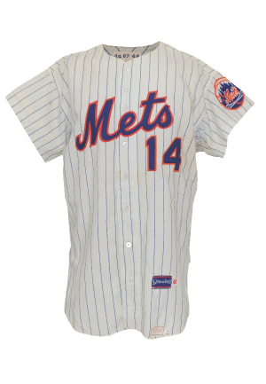 1967 Al Schmelz NY Mets Game-Used Home Jersey Worn in 1968 by Manager Gil Hodges (Photomatch)
