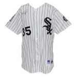 1995 Frank Thomas Chicago White Sox Game-Used & Autographed Home Jersey (JSA)