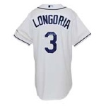 2008 Evan Longoria Tampa Bay Rays Game-Used & Autographed Home Jersey (JSA)(World Series Year)