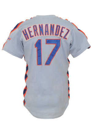 1986 Keith Hernandez NY Mets Game-Used & Autographed Road Jersey (JSA)(Championship Season)