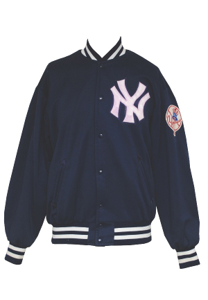 1970s NY Yankees Bench Worn Cold Weather Jacket Attributed to Thurman Munson