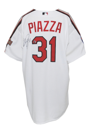 2004 Mike Piazza National League All-Star BP Worn & Autographed Jersey (JSA)(MLB)