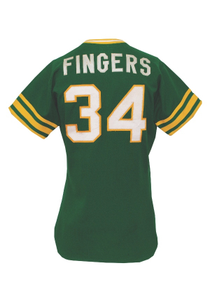 1974 Rollie Fingers Oakland As Game-Used & Autographed Road Jersey with Pants and Game-Used Cap (3)(JSA)(Fingers LOA)(Championship  & World Series MVP Season)                 
