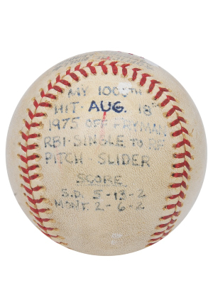 8/18/1975 Bobby Tolan San Diego Padres 1,000th Career Hit Game-Used Bat & Baseball (2)(Tolan LOA)(PSA/DNA)