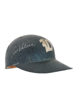 1954-55 Al Kaline Rookie Era Detroit Tigers Game-Used & Autographed Batting Helmet (JSA)