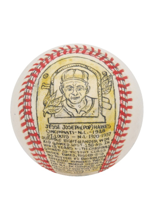 Jesse “Pop” Haines George Sosnak Hand-Painted Baseball