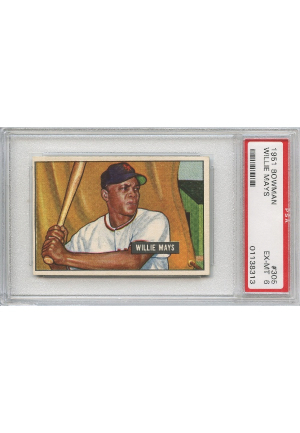 1951 Willie Mays Bowman Rookie Card Graded EX-NM 6