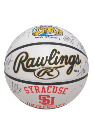 2003 Syracuse Orangemen NCAA National Championship Team Autographed Basketball (JSA)