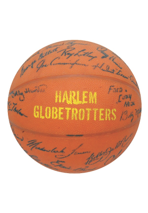 1969 Harlem Globetrotters Team Autographed Basketball (JSA)