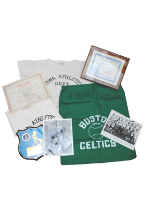 Lot of Don Nelson Awards, Practice Shirts, Personal Effects and 1966-67 Celtics Team Signed Photo (8)(JSA)