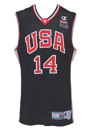 2000 Gary Payton Team USA Olympics Game-Used Road Jersey