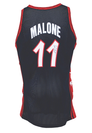 1996 Karl Malone Team USA Olympics Game-Used & Autographed Road Uniform (2)(JSA)