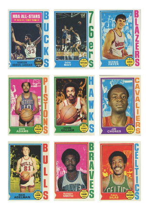 1974-75 Topps Basketball Card Complete Set