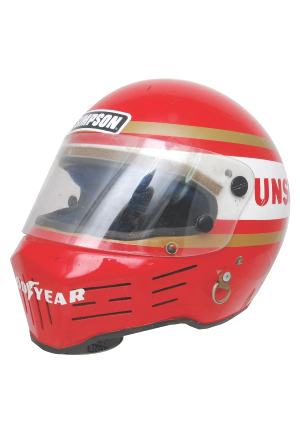 Early 1980s Al Unser Race Worn & Autographed Helmet (JSA)
