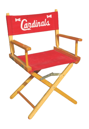 1980s St. Louis Cardinals Locker Room Chair Autographed by Ozzie Smith (JSA)