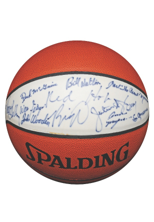 Multi HOFer Autographed Basketball (JSA)