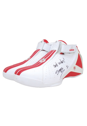 Circa 2005 Tracy McGrady Houston Rockets Game-Used & Autographed Sneakers (Ball Boy LOA)(JSA)                                                                  