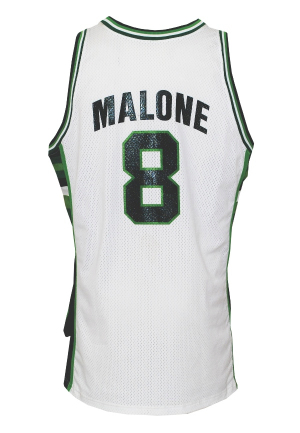 1992-93 Moses Malone Milwaukee Bucks Game-Used & Autographed Home Jersey (JSA)