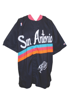 1992-93 David Robinson San Antonio Spurs Worn & Autographed Warm-Up Jacket (JSA)