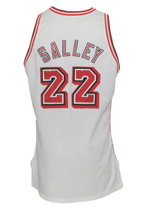 1993-94 John Salley Miami Heat Game-Used Home Jersey