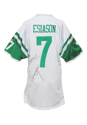 1993 Boomer Esiason NY Jets Game-Used & Autographed Road Jersey (JSA)