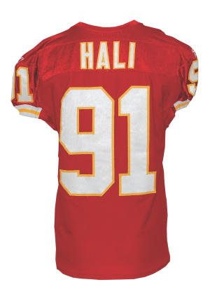 9/11/2011 Tamba Hali KC Chiefs Game-Used Home Jersey (NFL PSA/DNA COA)    