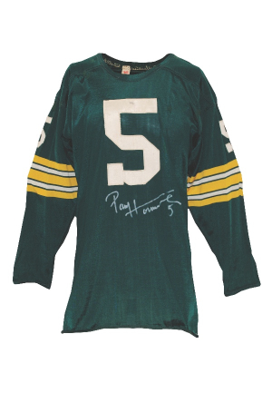Early 1960s Paul Hornung Green Bay Packers Game-Used & Autographed Home Jersey (JSA)(Photomatch)(20+ Team Repairs)(Pristine Provenance)                                  