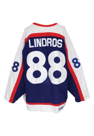 1/17/2004 & 1/20/2004 Eric Lindros NY Rangers Game-Used 1976-77 Vintage Alternate Jersey (Meigray LOA)(Casey Samuelson LOA)