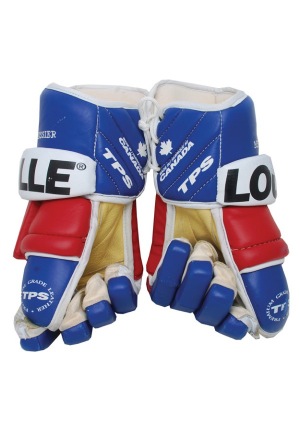 Circa 1996 Mark Messier NY Rangers Game-Used Gloves