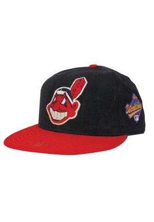 Lot of Orel Hershiser Cleveland Indians Game-Used 1997 World Series & Spring Training Worn Caps (5)(Hershiser LOA)