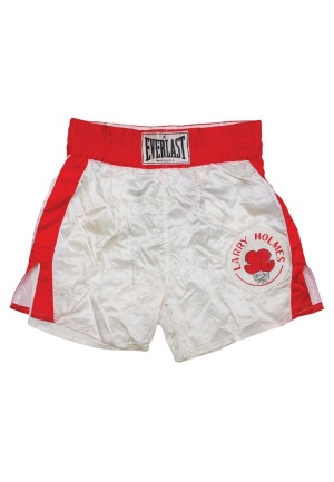 9/21/1985 Larry Holmes Fight Worn Trunks vs. Michael Spinks (Photomatched to SI Cover)