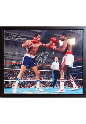 Framed & Autographed Items from Larry Holmes Personal Collection - Norton, Cooney & Neiman (3)(JSA)