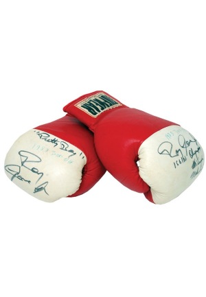 1988 Roy Jones, Jr. Olympic Qualifier Fight-Worn and Autographed Gloves (JSA)(Glove Man LOA)