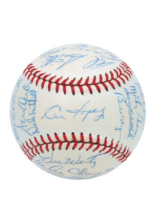1954 Cleveland Indians Team Signed Baseball (A.L. Championship Season)(JSA)