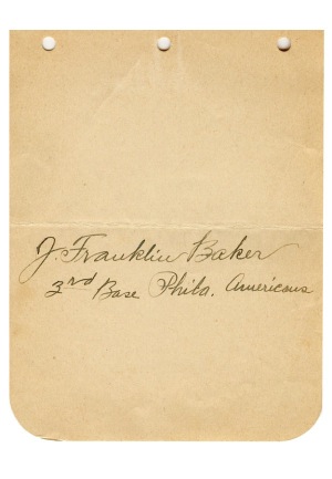 J. Franklin Baker Autographed Cut (JSA)