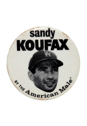 Sandy Koufax American Male Button (Very Rare)