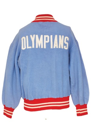 Circa 1952 Ralph OBrien NBA Indianapolis Olympians Worn Fleece Warm-Up Jacket (First One Publicly Sold)