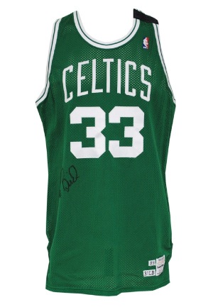 1989-90 Larry Bird Boston Celtics Game-Used Road Jersey with “Follow Through” Armband