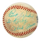 9/18/1974 Hank Aaron Atlanta Braves Career Home Run #732 Game-Used & Autographed Baseball (JSA)(Pristine Provenance)