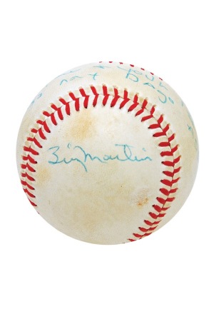 Rare Billy Martin Single-Signed Baseball with Unique Inscription to Umpire Durwood Merrill (X Rated Inscription)(Merrill LOA)(JSA)