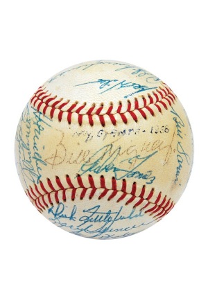 1956 NY Giants Team Autographed Baseball (JSA)(World Series Year)