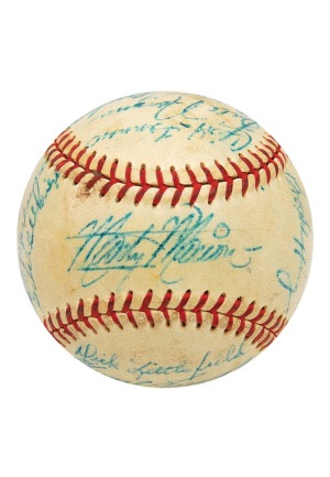 1953 St. Louis Browns Team Autographed Baseball (JSA)(Final Season in St. Louis)