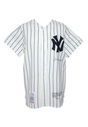 Joe DiMaggio NY Yankees Autographed LE Cooperstown Collection Mitchell & Ness Jersey (JSA)