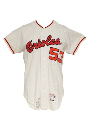 1966 Curt Blefary Baltimore Orioles Game-Used & Autographed Home Flannel Jersey (Championship Season)(JSA)