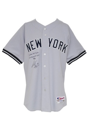 4/4/2010 Curtis Granderson NY Yankees Game-Used & Autographed Road Jersey (JSA)(Yankees-Steiner LOA)(First Game & HR As A Yankee)(MLB)(Photomatch)