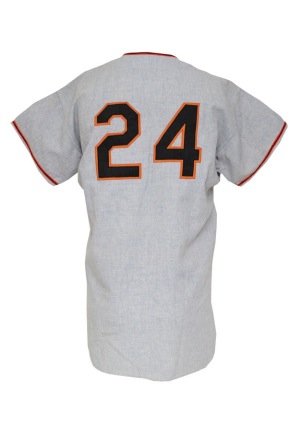 1964 Willie Mays San Francisco Giants Game-Used & Autographed Road Jersey (JSA)