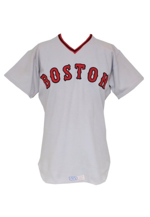 1975 Luis Tiant Boston Red Sox Game-Used Road Jersey (World Series Year)