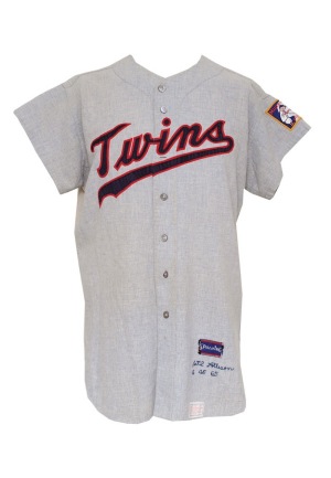 1965 Bobby Allison Minnesota Twins Game-Used Home Flannel Jersey