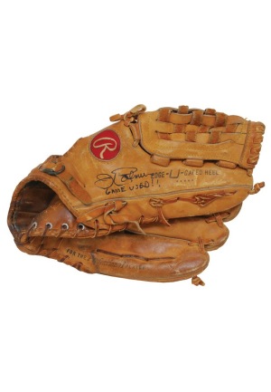 1979 Jim Palmer Baltimore Orioles Warm-Up Used & Autographed Glove (JSA)(Esken LOA)(Schulte LOA)