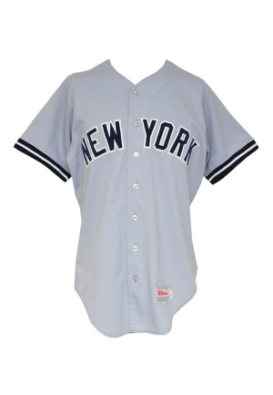 1987 Jay Buhner Rookie NY Yankees Game-Used Road Jersey